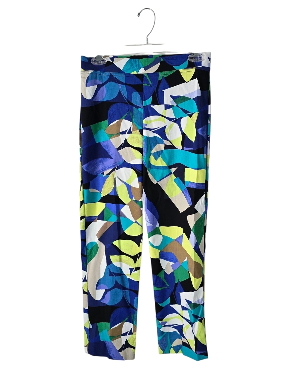 NWT Joseph Ribkoff Cropped Pull on Pants Black/Multi Abstract Print 4 - Picture 2 of 10